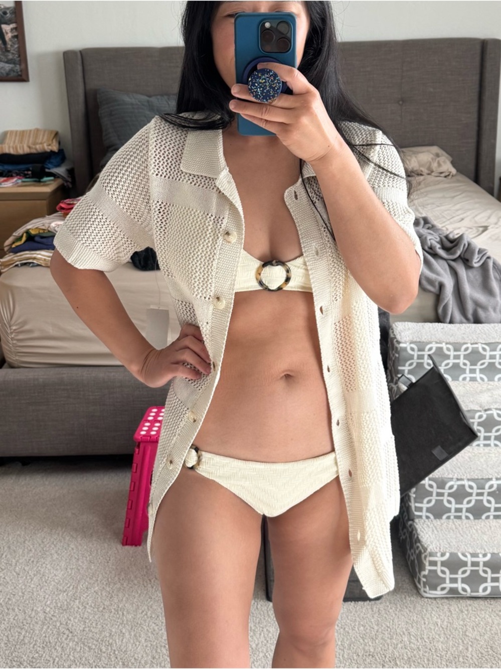4/$20 - NWT Raisins Swim Beach Pool Crochet Cover Up Shirt Sweater (small)